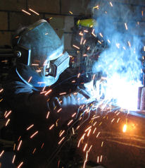 Welder at work